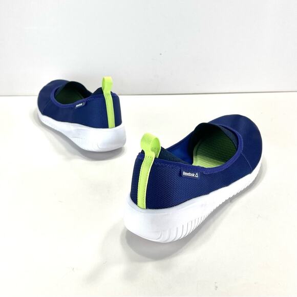 Reebok Memory Tech Massage Sneakers/Flats Size 8.5 Nave Blue Fabric Walking Shoe - Picture 2 of 15